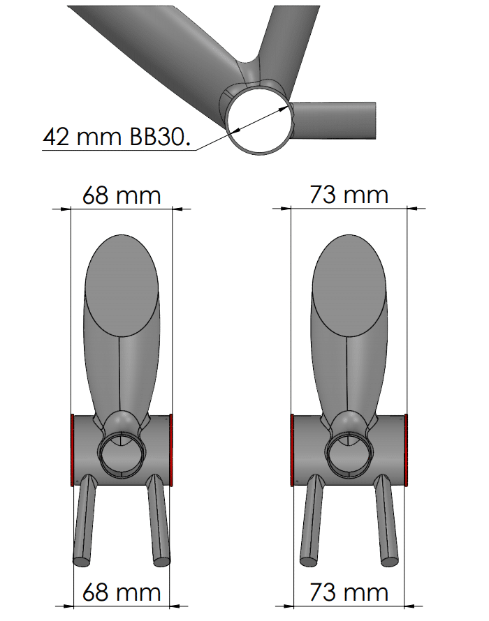 iscg-adapter für BB30 Innenlager