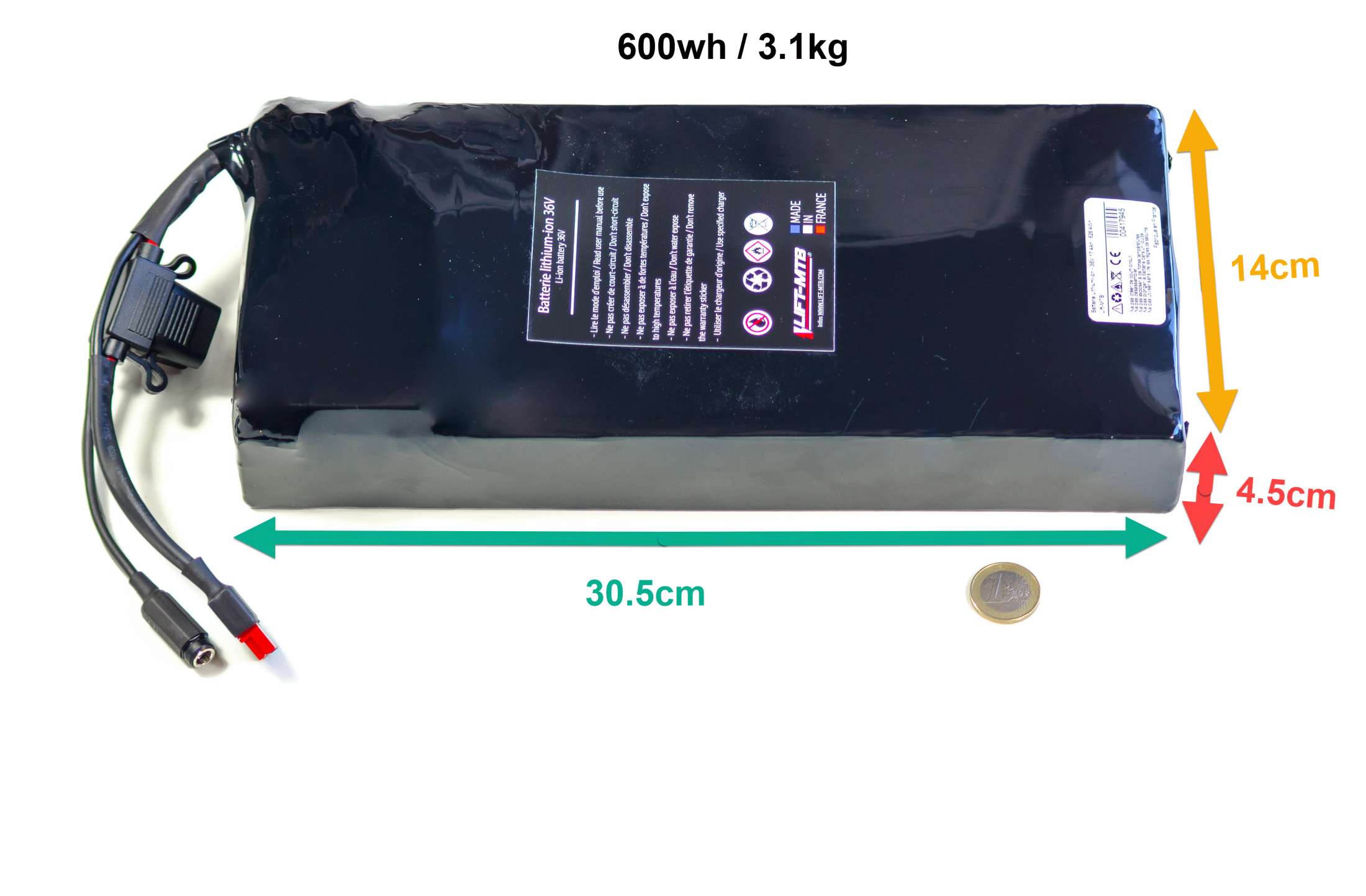 batterie 600wh vtt éléctrique