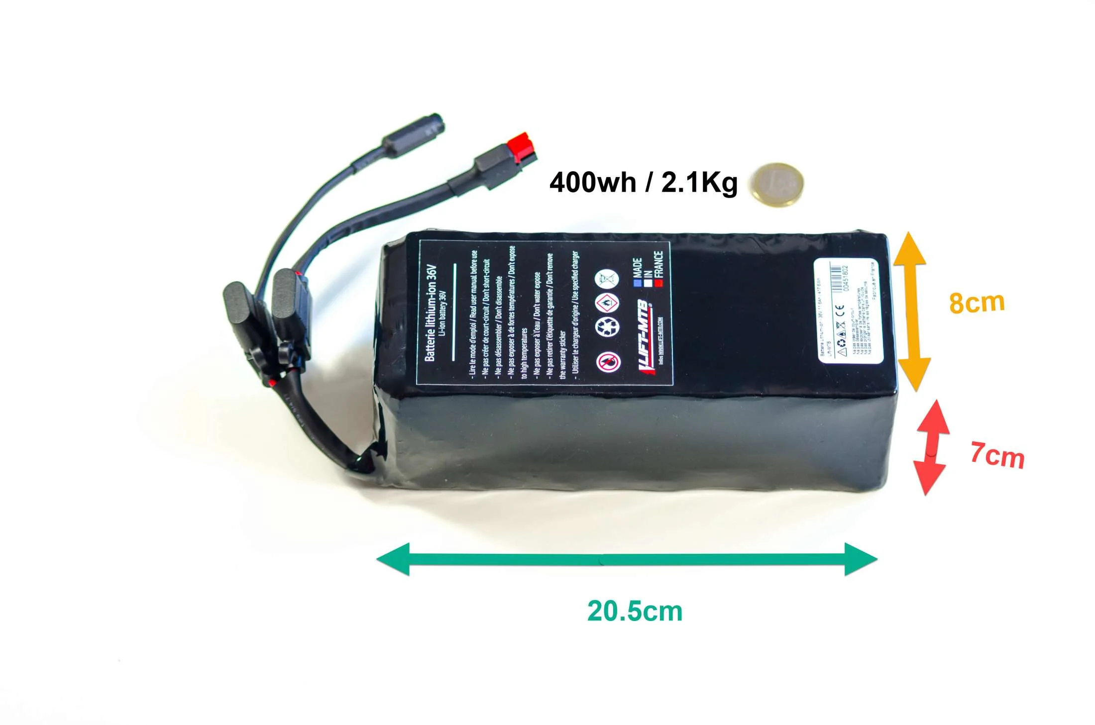 Cable liaison batterie avec connectique LIFT-MTB LIFT-MTB