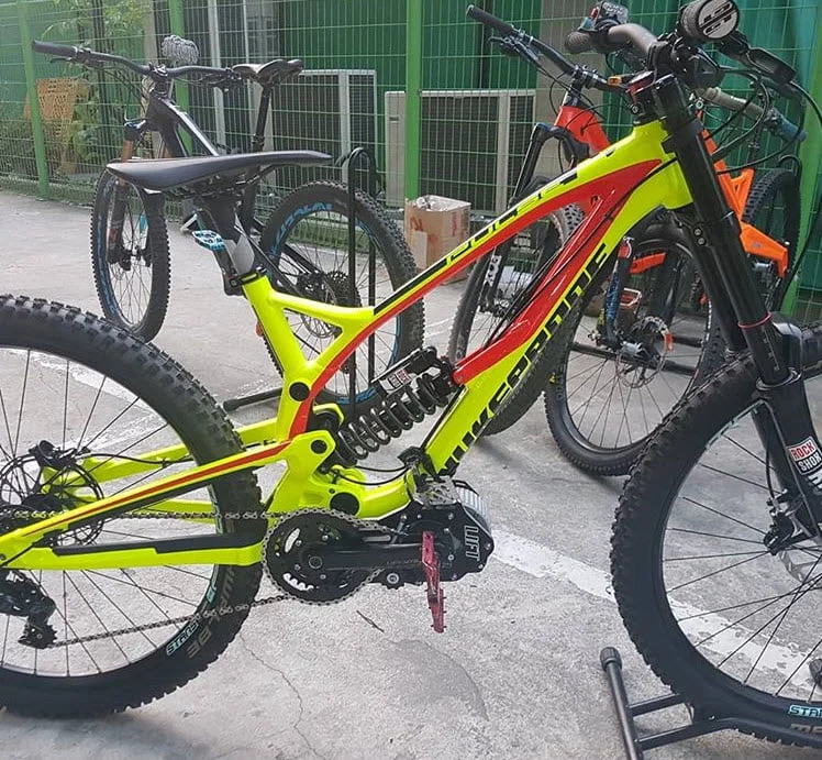 nuke proof e-bike converti en électrique avec moteur lift mtb