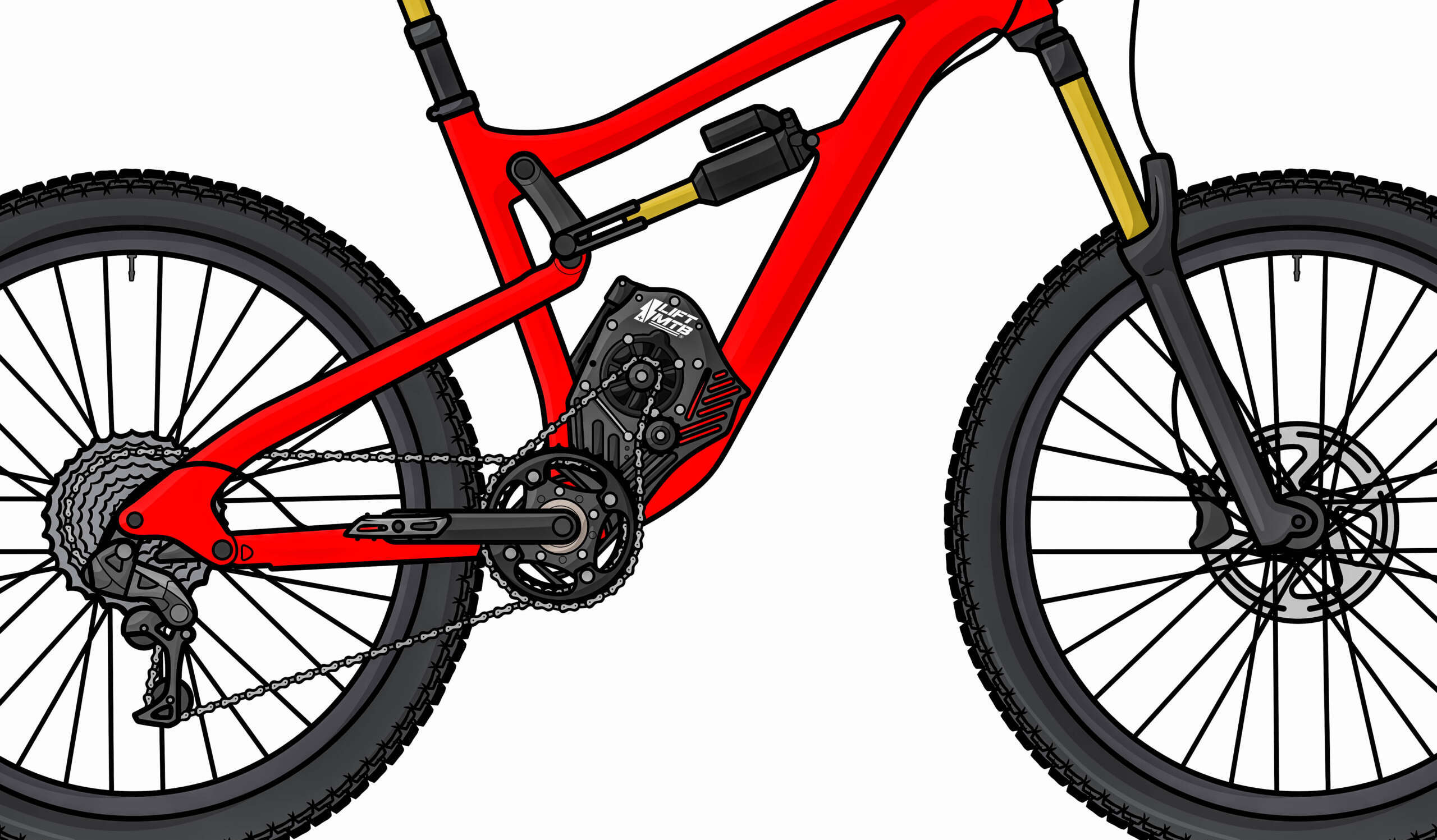 LIFT-MTB cubreplatos -. Motor eléctrico de pedaleo para bicicleta